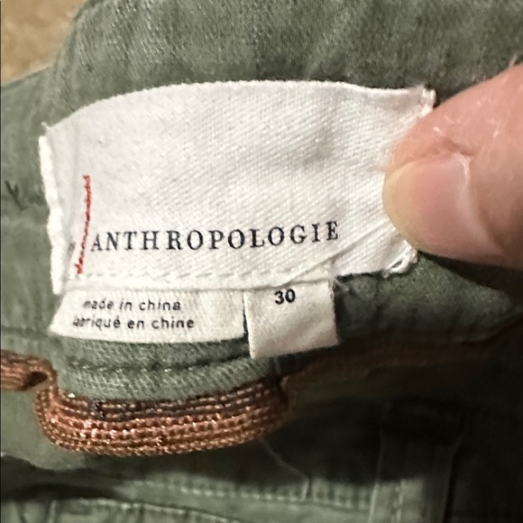 Anthropologie PilcroThe Wanderer Side-Striped Cargo Pants Olive Moss Green Sz 30 - Picture 13 of 13